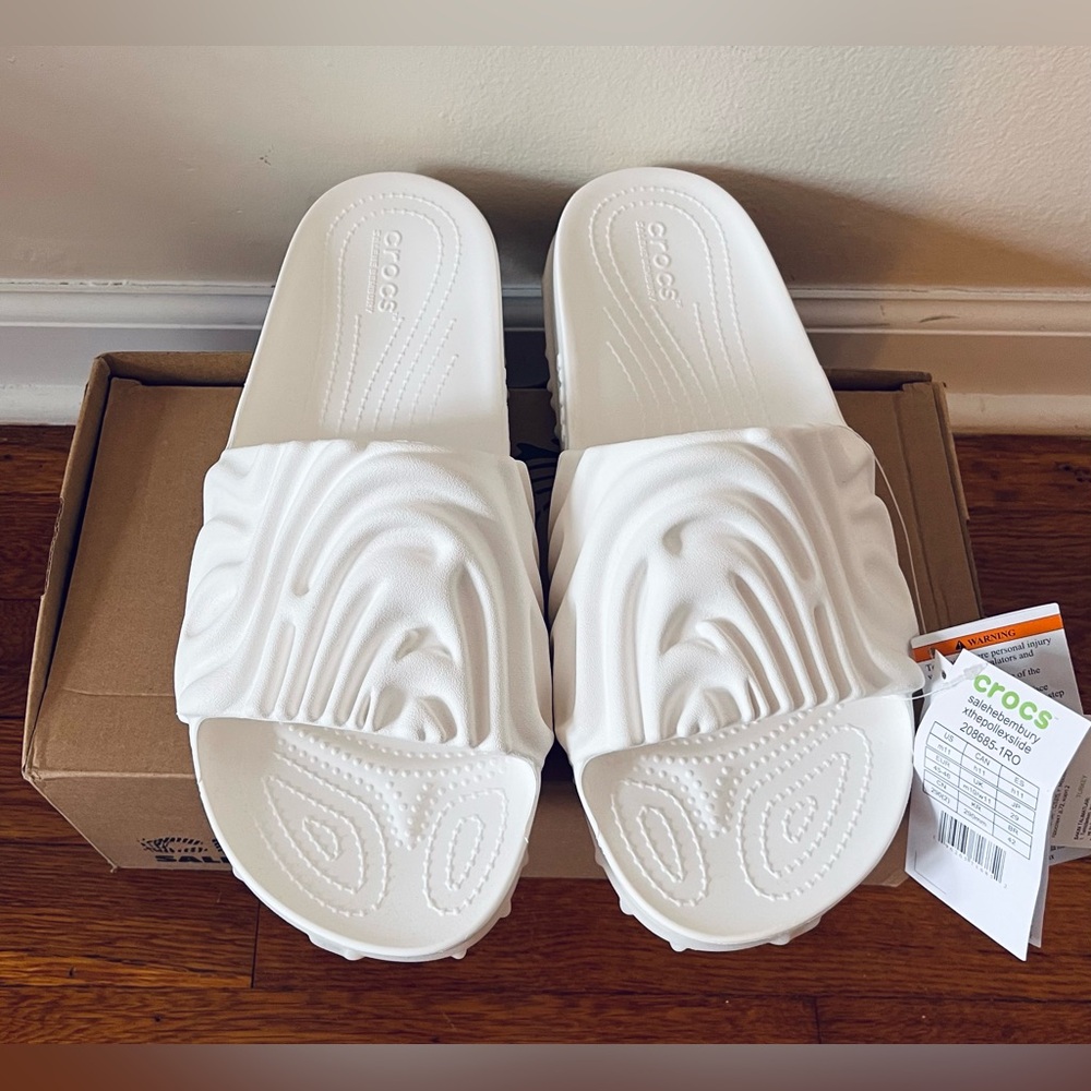 Crocs X Salehe Bembury Pollex Slide Mayo White Cloud 208685-1RO Men Size 9 & 11 - Picture 6 of 8